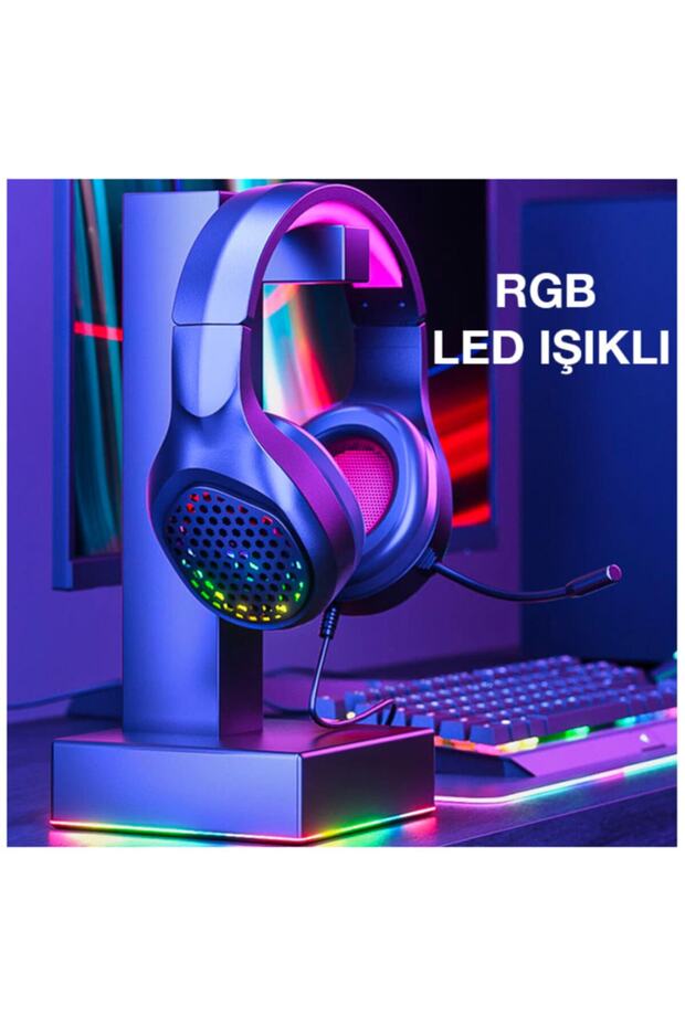 Xmowi R1 Gaming Mikrofonlu Rgb Oyuncu Kulaklığı Pc- Dizüstü Ve Ps4 Siyah,kırmızı - 5