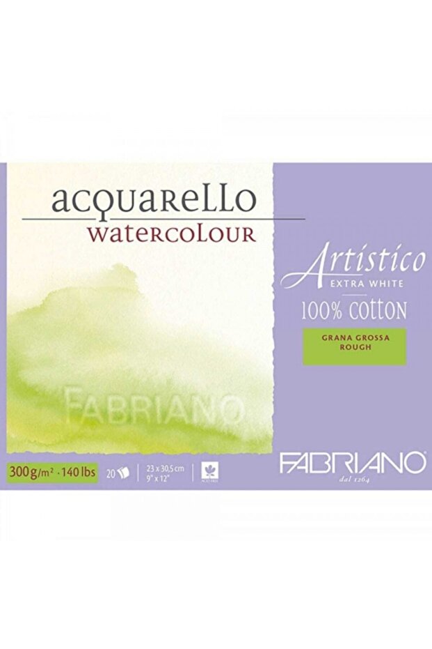 Artistico Extra White Rough 300Gr. Watercolor Block 20 Sheets - 23 X 30.5cm