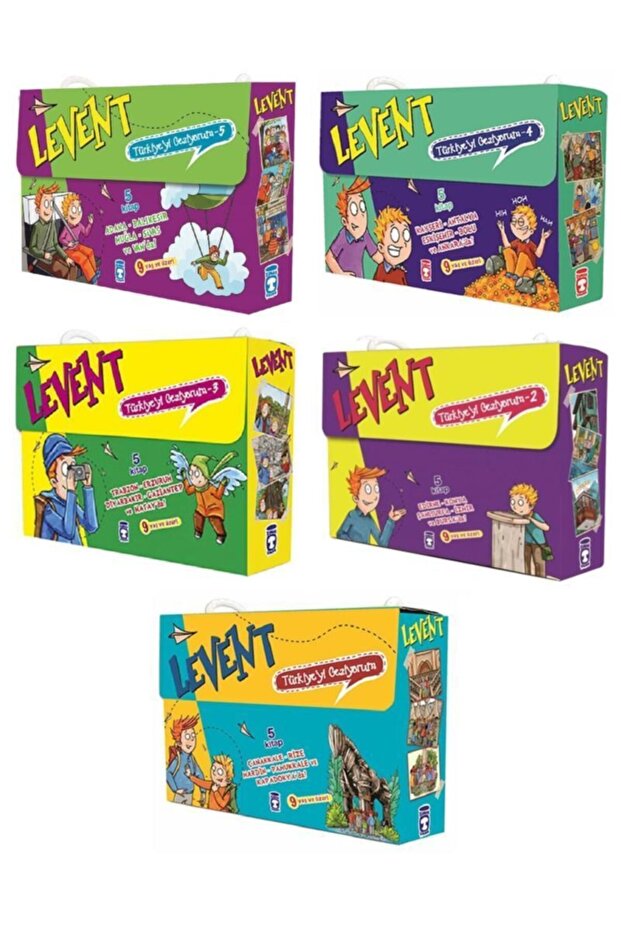 Levent Türkiyeyi Geziyorum Tam Set 5 Kutu 25 Kitap