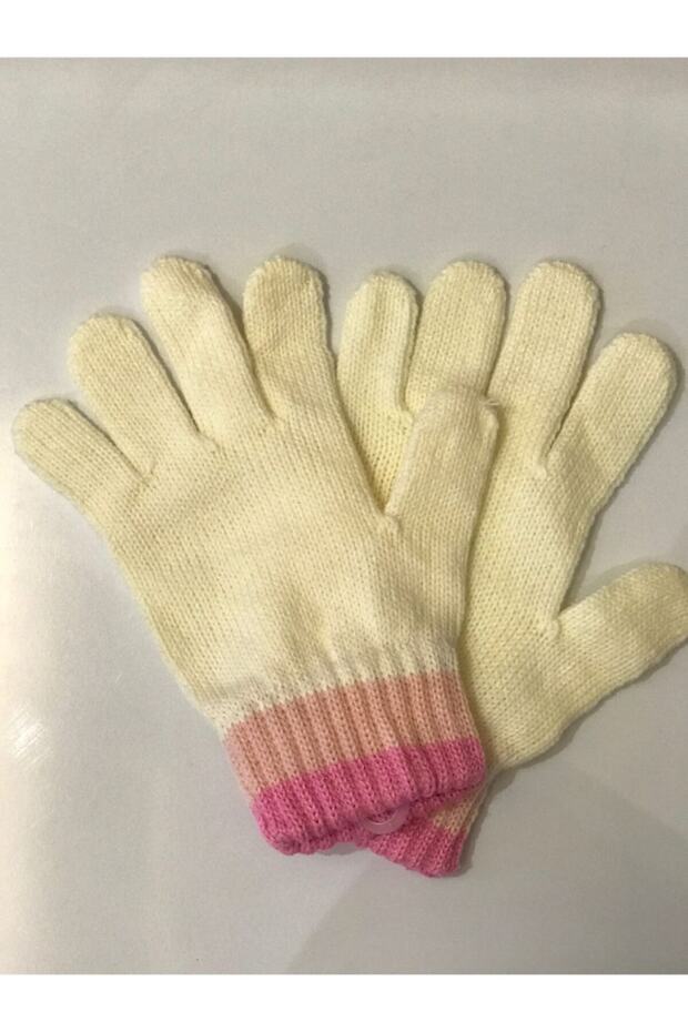 Cream Girl's Gloves Age 8-12