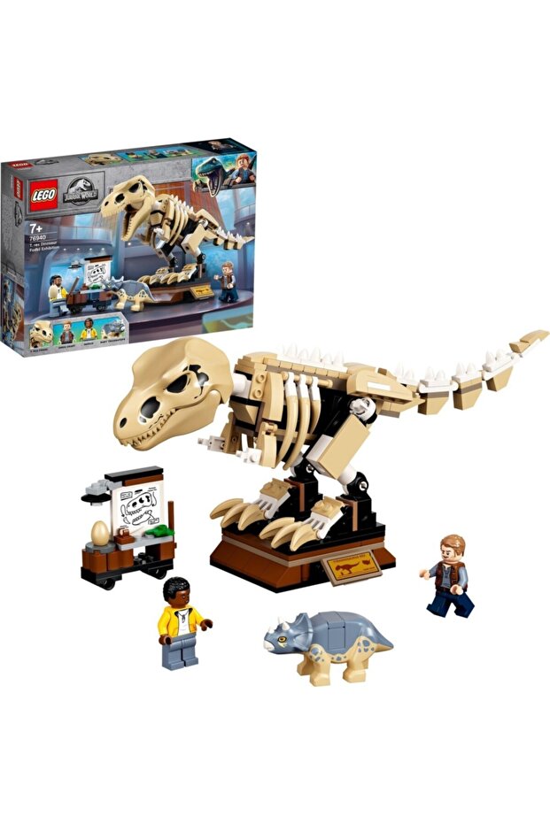 Jurassic World T. rex Dinozor Fosili Sergisi 76940 - Oyuncak Yapım Seti (198 Parça) - 1