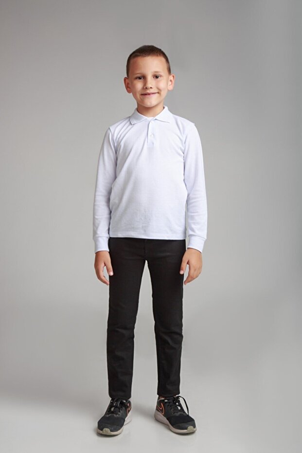 Unisex Sports Model Black Canvas Trousers