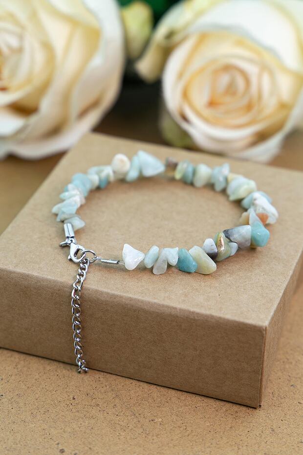 Amazonite Stone Broken Natural Stone Bracelet - Klcbl0111