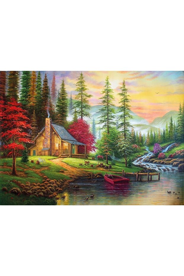 Nova 41075 - 1000 Parça Ormandaki Dağ Evi Puzzle - 2