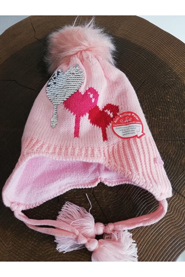 Girl's Beanie with Fleece Inside and Ears K2120-01