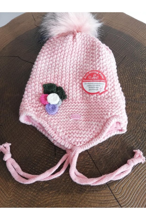 Baby Girl Beret with Fleece Inside and Ears K2110-06