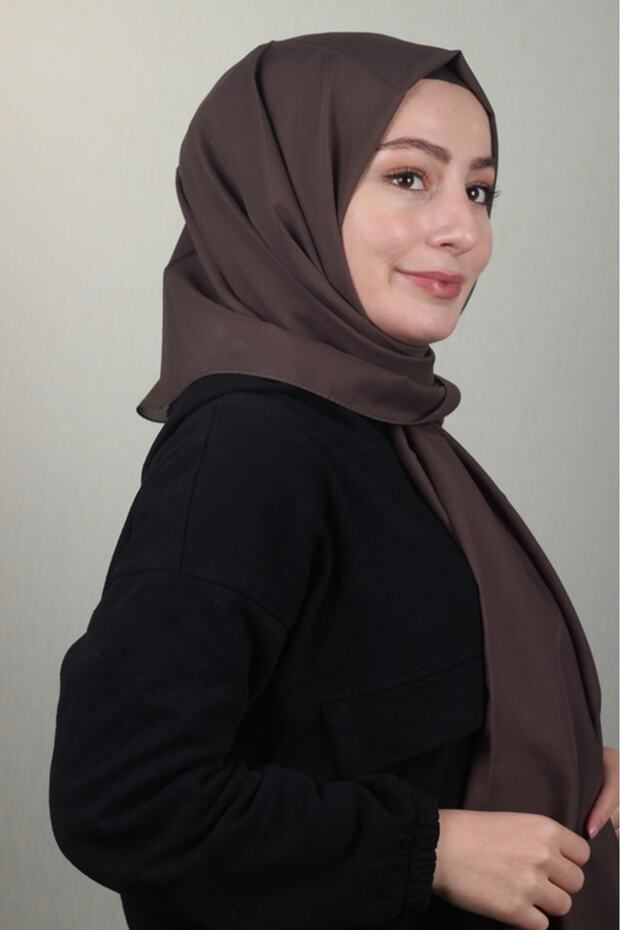 شال شيفون بلون سادة - نمط -02 - اللون-10 - 1