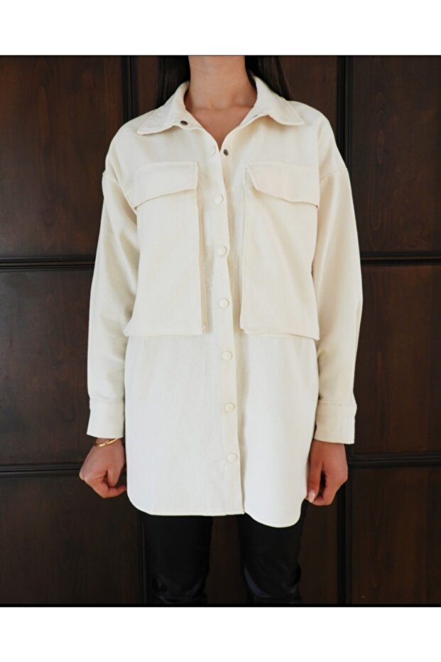 Gabardin Çift Cep Gömlek - 1