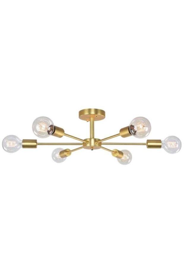 Pervane 6'lı Eskitme Avize - 2