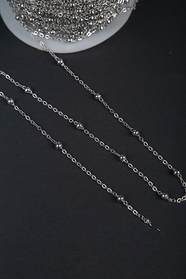 5 Meters Silver Color Metal Bulk Meter Chain Jewelry Material Ball