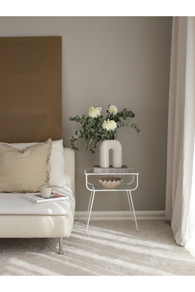 Beyaz Geyik Yan Sehpa - 1