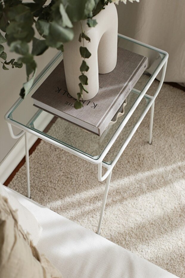 Beyaz Geyik Yan Sehpa - 4