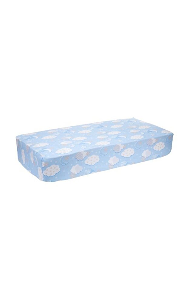 Single Elastic Fitted Bed Sheet Cloud Pattern 90x200 Cm - 3