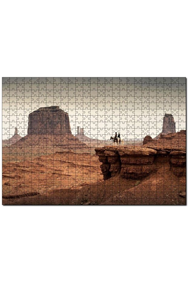 Cakasepetim Memorial Valley Native American Horsemen Visual 255 Piece Puzzle Jigsaw Mdf (Wood)
