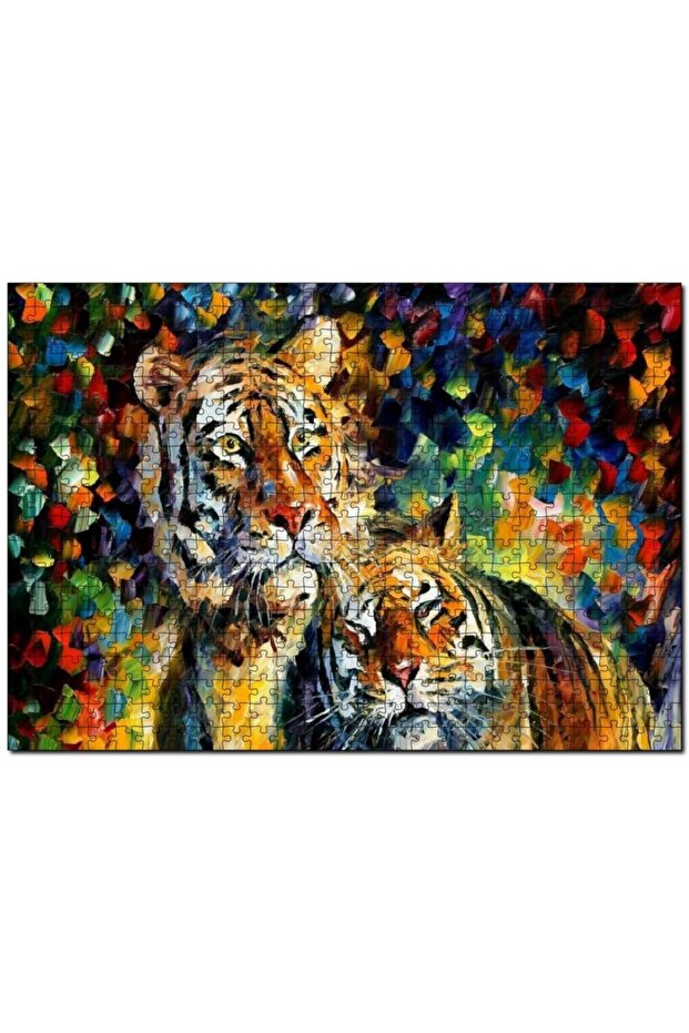 Cakasepetim Kaplan Double Oil Painting 1000 Piece Puzzle Jigsaw Puzzle Mdf (Wood)