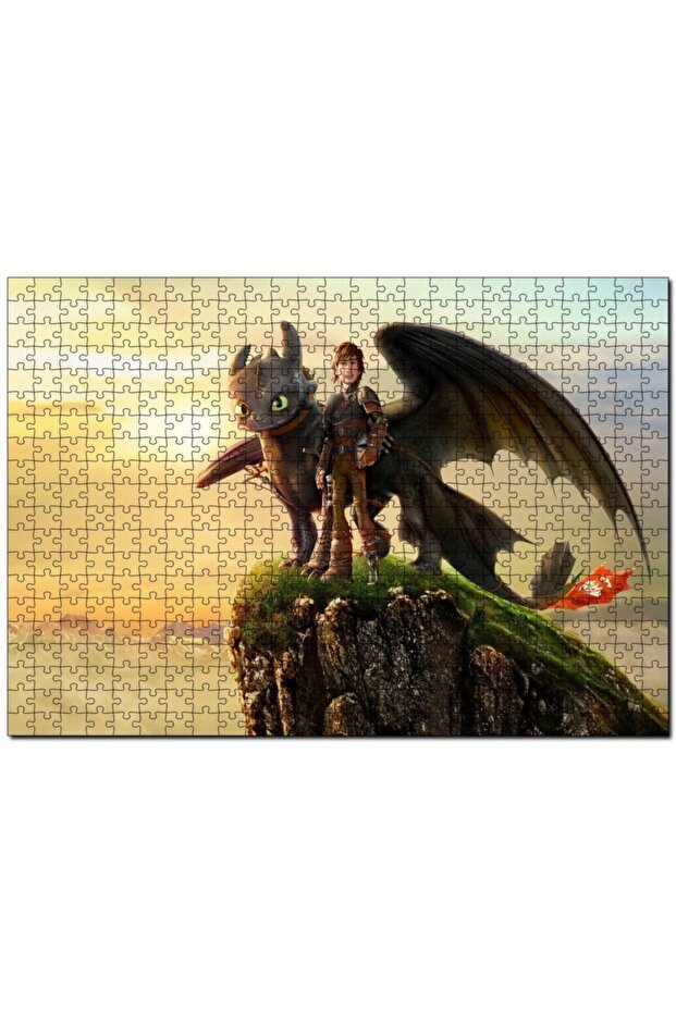 How To Train Your Dragon Movie Image 255 Piece Puzzle Jigsaw Puzzle Mdf (wood)