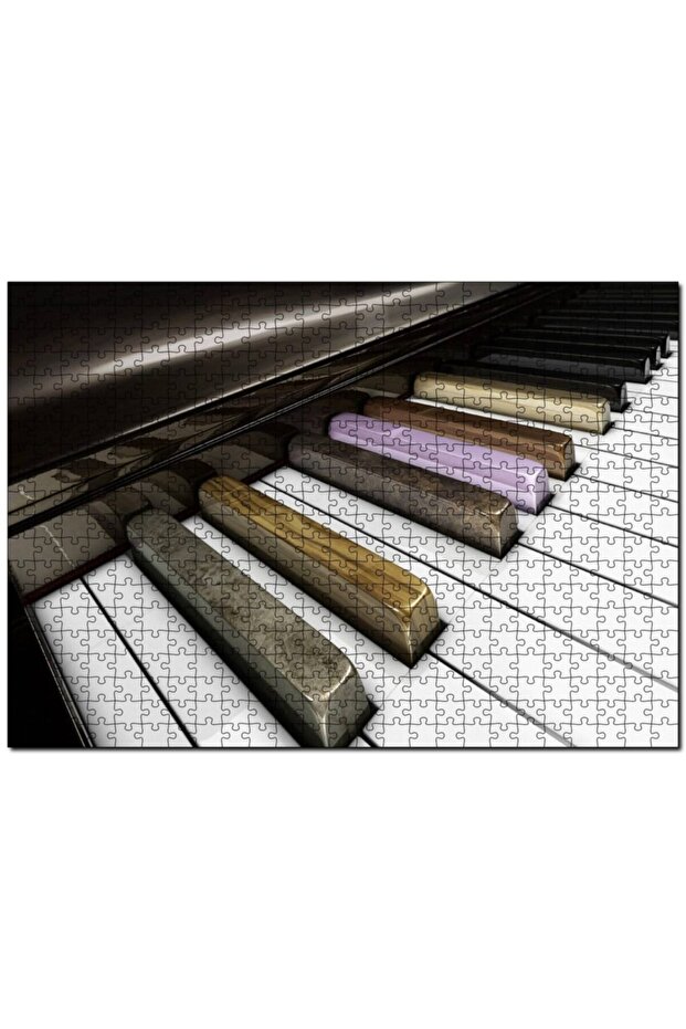 Cakasepetim Piano Keys Close-Up 500 Piece Puzzle Jigsaw Puzzle Mdf (Wood)