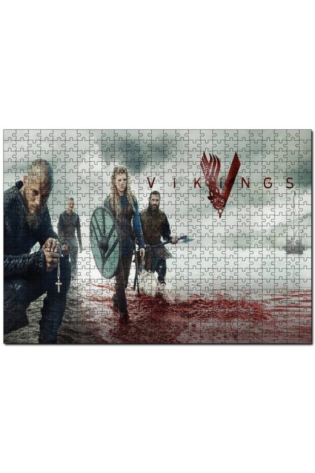 Cakasepetim Vikings End of Battle 255 Piece Puzzle Jigsaw Puzzle Mdf (Wood)