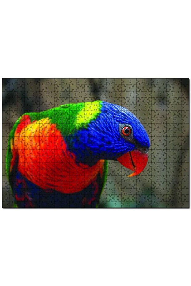 Swainson Parrot Close Up 500 Piece Puzzle Jigsaw Puzzle Mdf (wood)
