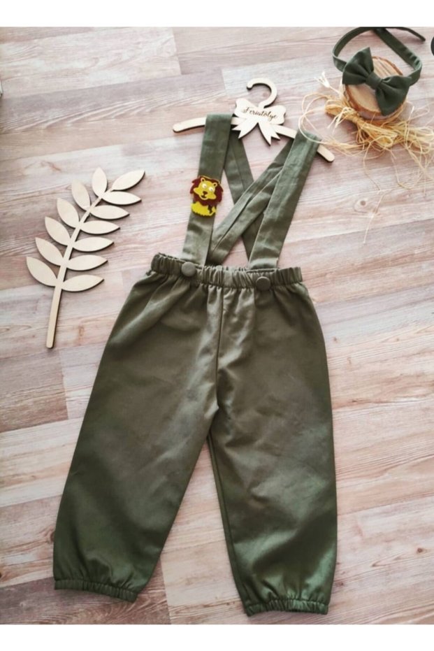 Khaki Baby Boy Winter Clothing Lion Concept Birthday Outfit