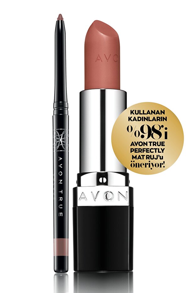 أحمر الشفاه True Perfectly Matte - موكا رائعة + قلم الشفاه - مجموعة توابل بسيطة