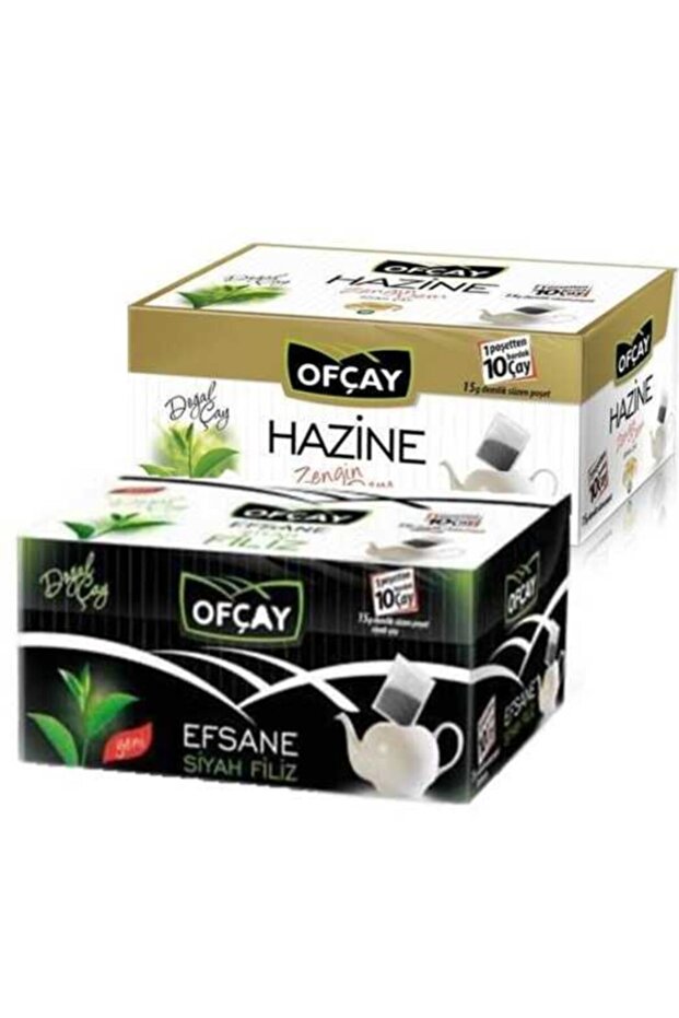 Demlik Poşet Çay 15 Gr X 60 Adet ( 30 Adet Efsane Siyah Filiz + 30 Adet Hazine Zengin Dem) - 1