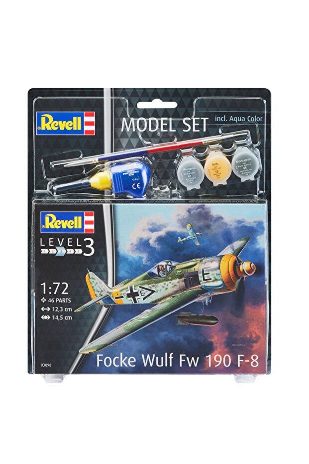 Maket Model Set 1:72 Focke Wulf Fw 190 F-8 Uçak 63898 - 1