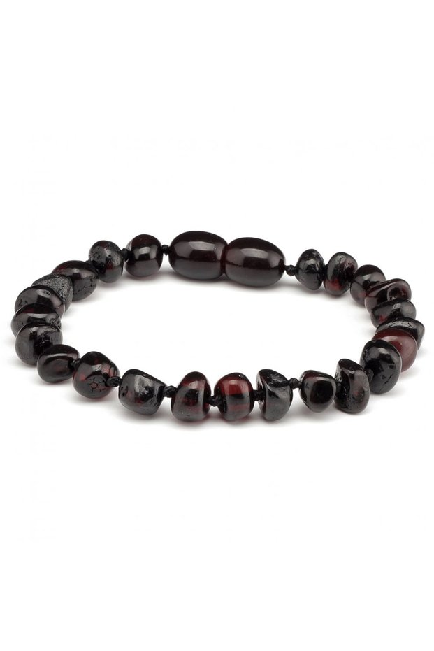 Certified Bandrolled Baltic Amber Cherry Color Baby Girl and Boy Teeth Bracelet