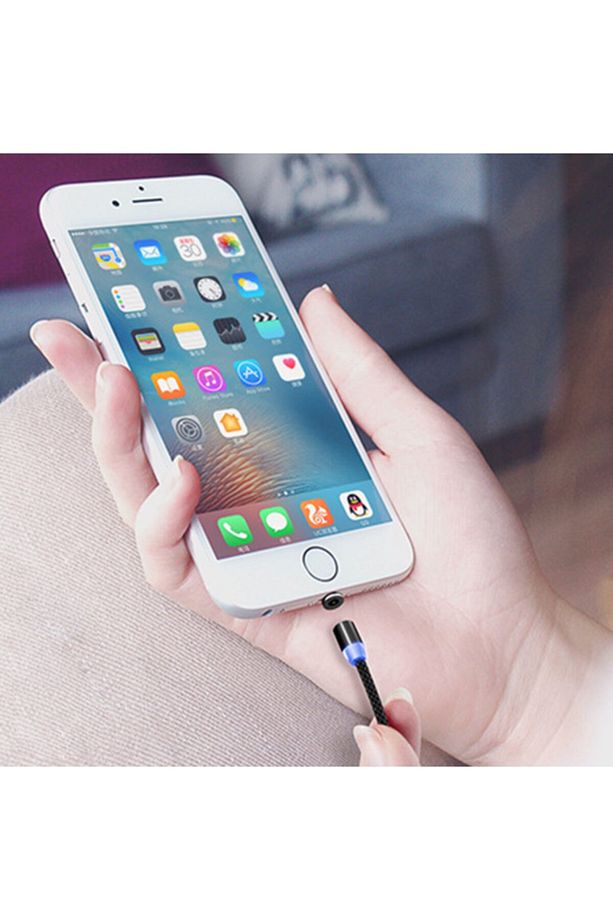 Ally 2m Magnetic-mıknatıslı Usb Şarj Kablosu 3 Başlık?iphone+type-c+micro) - 6