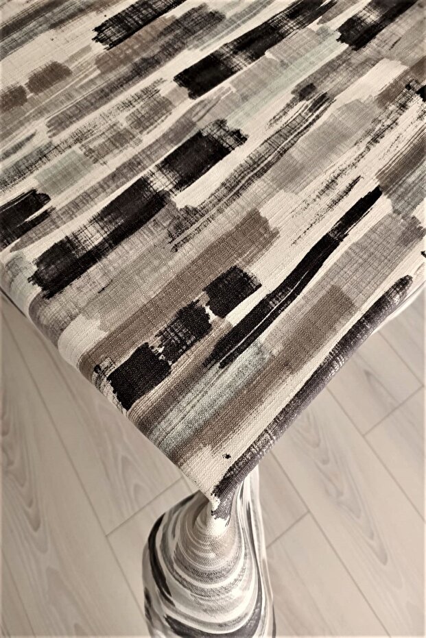 Cotton Linen Look Patterned Table Cloth - 2