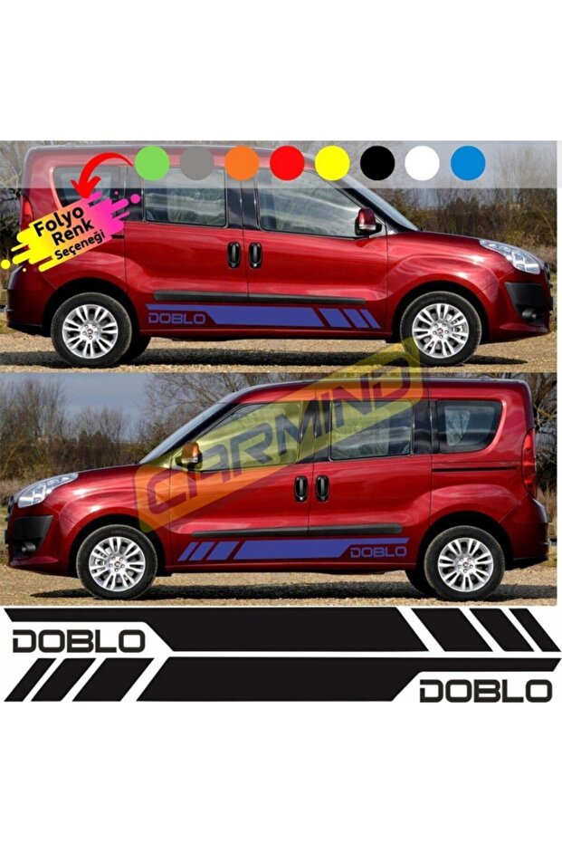 Fiat Doblo Yan Şerit Sticker - 4
