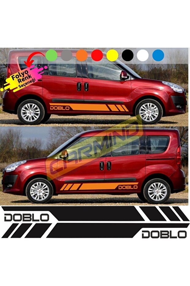Fiat Doblo Yan Şerit Sticker - 5