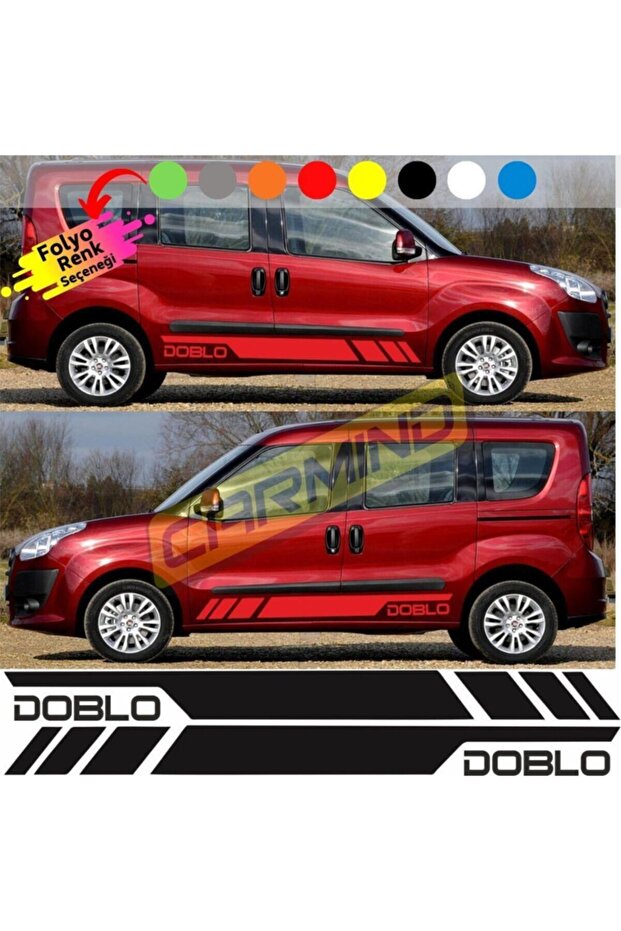 Fiat Doblo Yan Şerit Sticker - 6