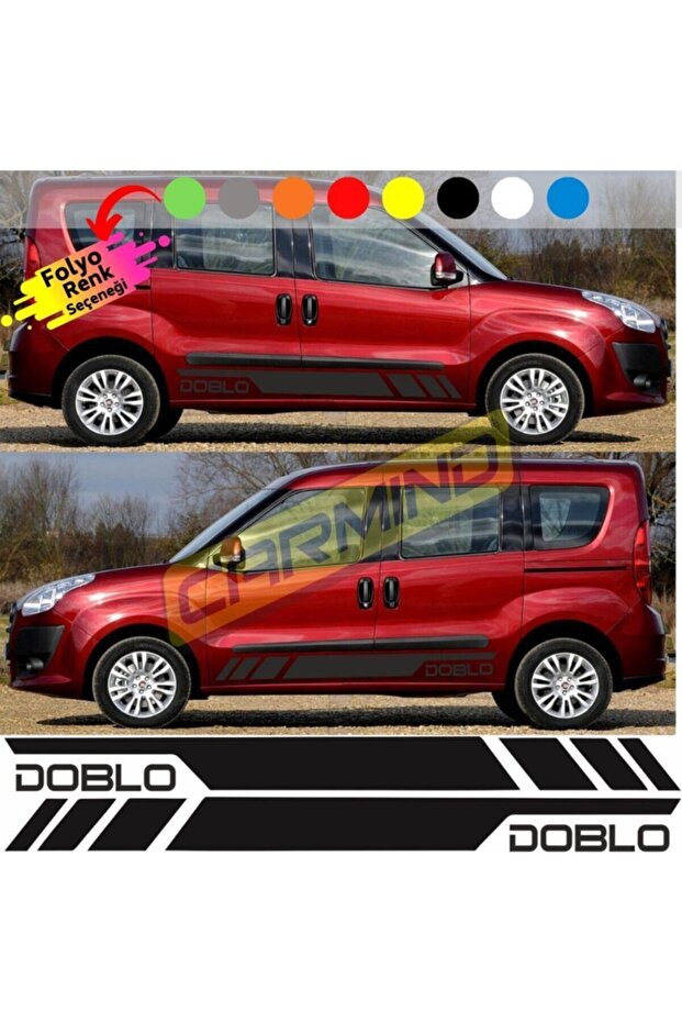 Fiat Doblo Yan Şerit Sticker - 8