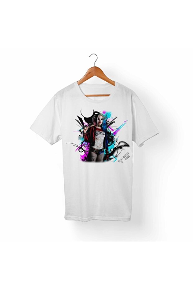 Unisex White Harley Quinn T-Shirt