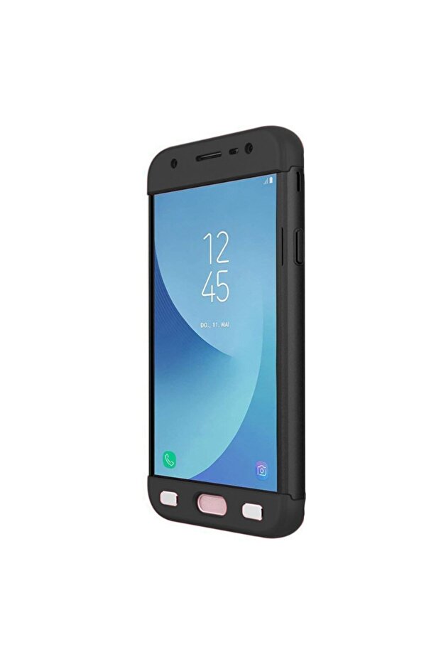 Galaxy J7 Pro Kılıf Double Dip 360 Protective Siyah - 2