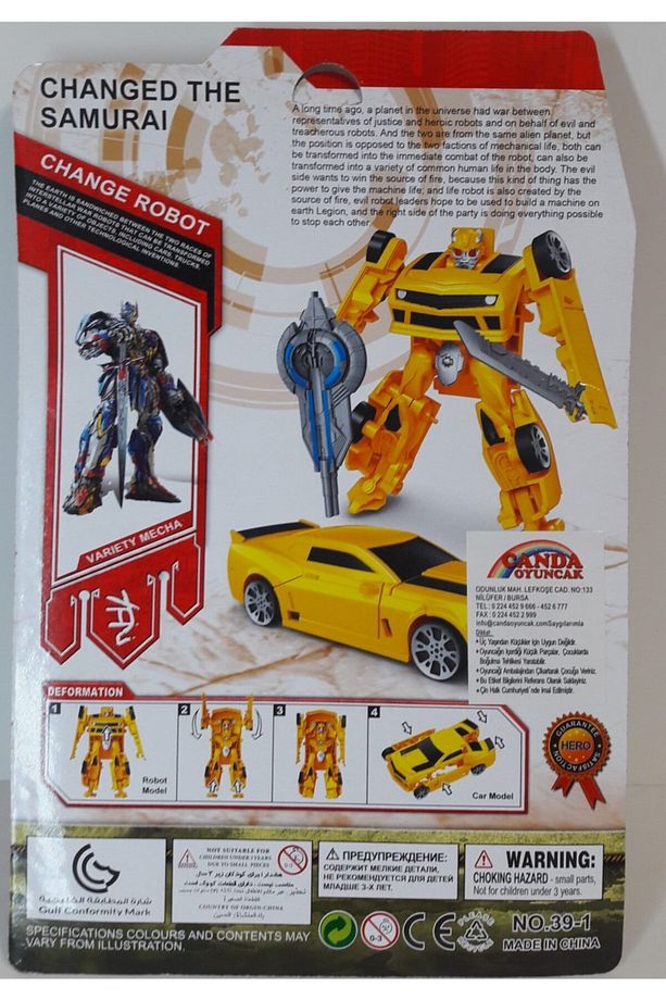 Transformer Optimus Prime- Robota Dönüşen Araba Araba Transformers Bumblebee Dönüşen Robot 10 Cm - 2