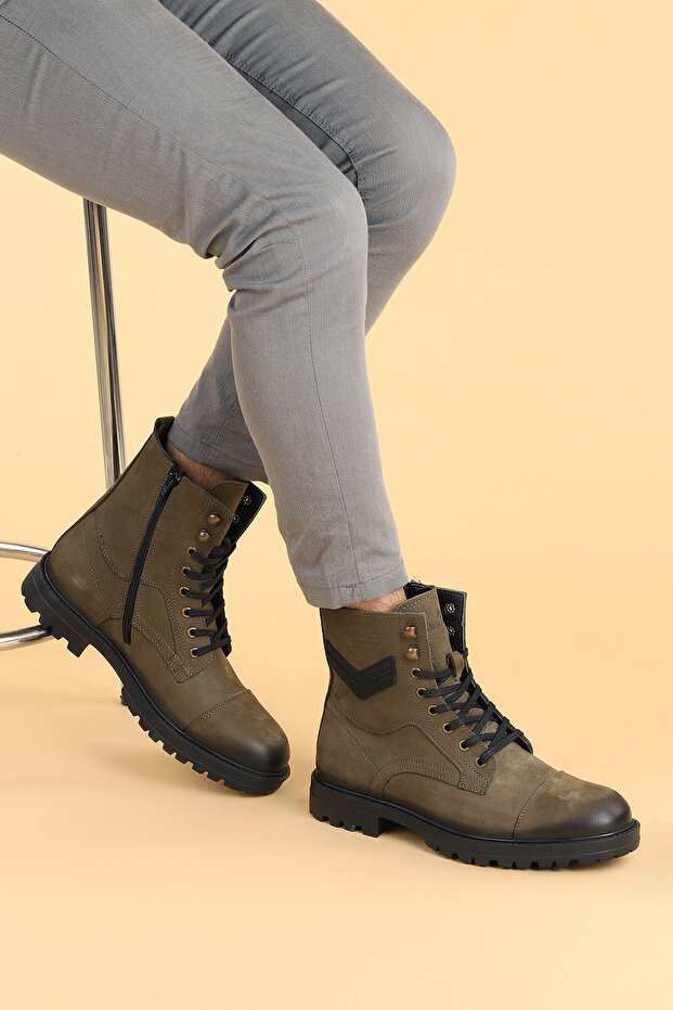 Erkek Nubuk Günlük Deri Bot Ayakkabı 17640-m - 1