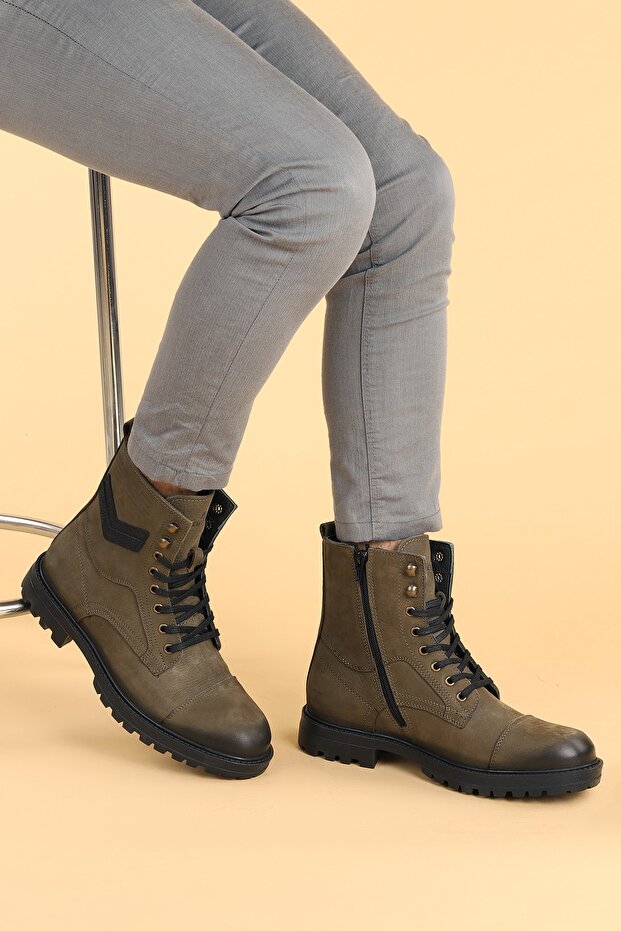 Erkek Nubuk Günlük Deri Bot Ayakkabı 17640-m - 2