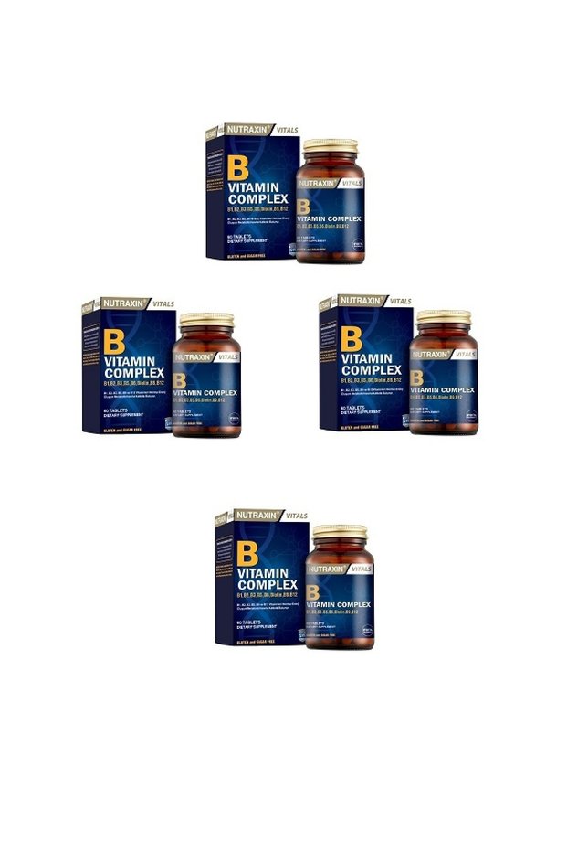 B Vitamin Complex That Helps Reduce Fatigue and Exhaustion 60 Tablets*4