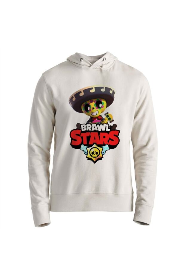 سويت شيرت أبيض للأطفال من الجنسين Brawl Stars Poco
