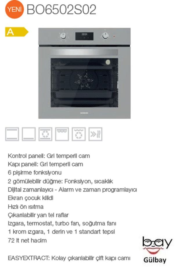 Gri Cam Ankastre Set (3457 Soho 60+CS5335S01+BO6502S02) - 10