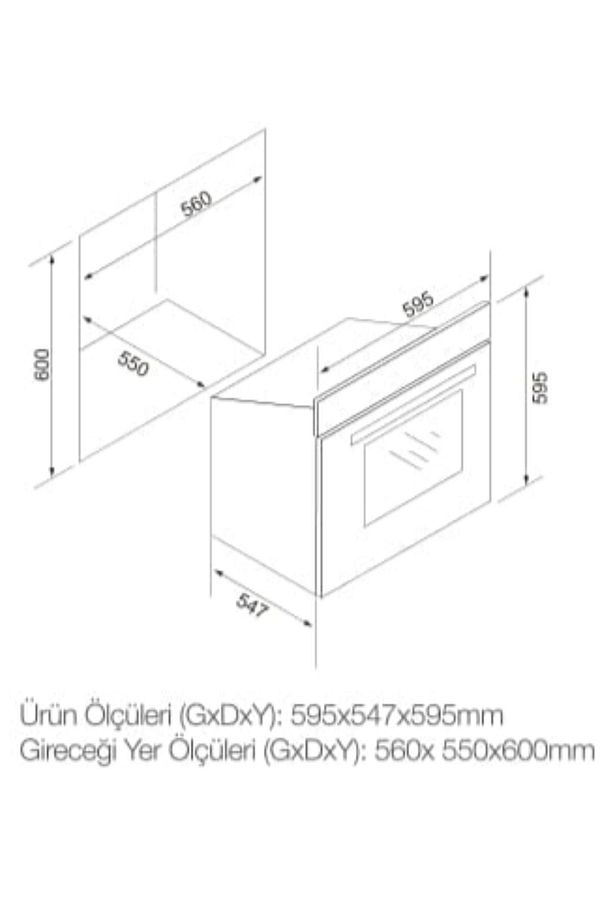Gri Cam Ankastre Set (3457 Soho 60+CS5335S01+BO6502S02) - 7