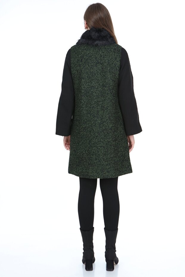 Kadın Yün Buklet Kaban - 6