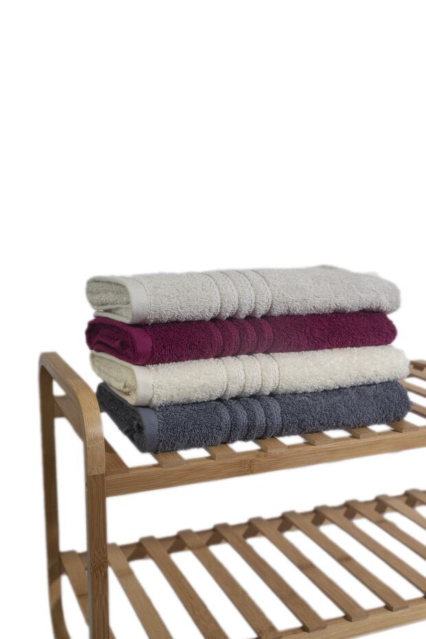 Colored Cotton Hand-Face Towel 50x90cm 4-Piece