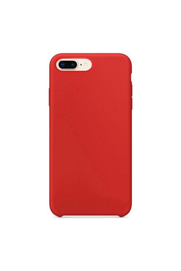 Iphone 8 Plus Kılıf Liquid Lansman Silikon Kırmızı - 2