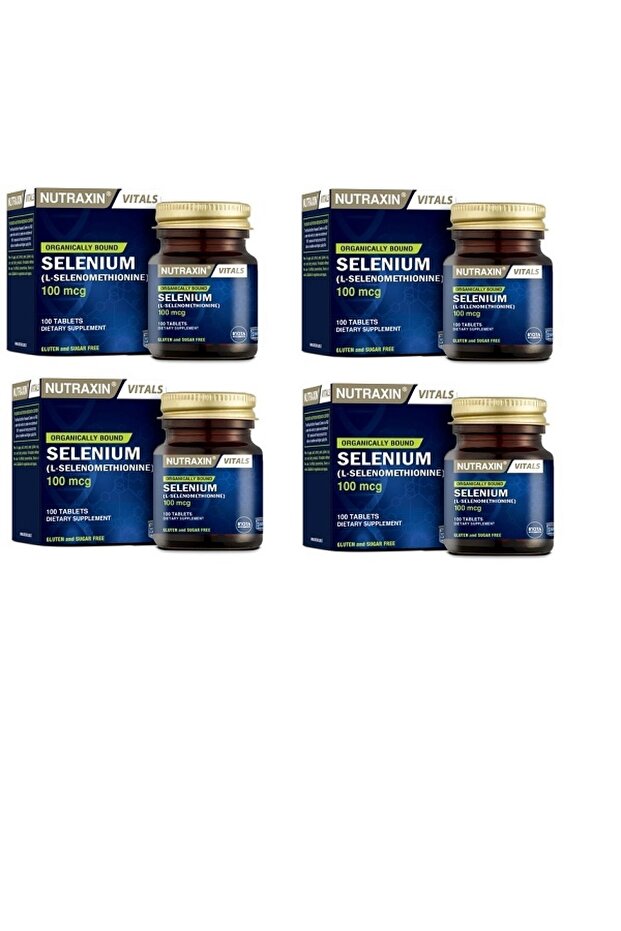 Nutraxın Selenium - 100 Tablets*4 Pack - 1