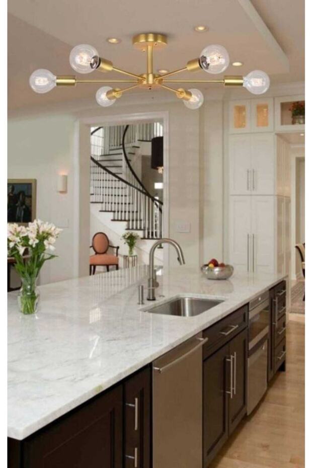 Pervane 6'lı Eskitme Avize - 1