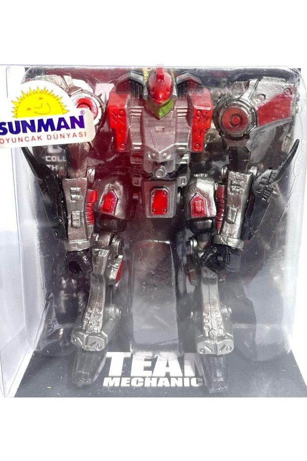 Mini Robot Figür Kırmızı 9cm - 1