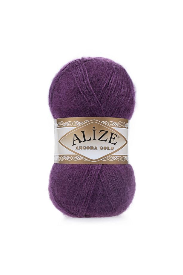Angora Gold 100 Gr Yünlü El Örgü Ipi Renk Kodu:mürdüm-111-yünlü Örgü Ipi - 1